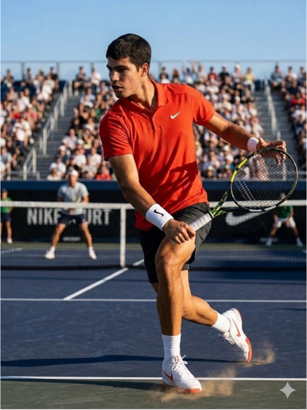 Nike Court Slam ADV Dri-Fit Red Polo Tennis Shirt Mens Sz L-Tall HQ0792-673 NWT
